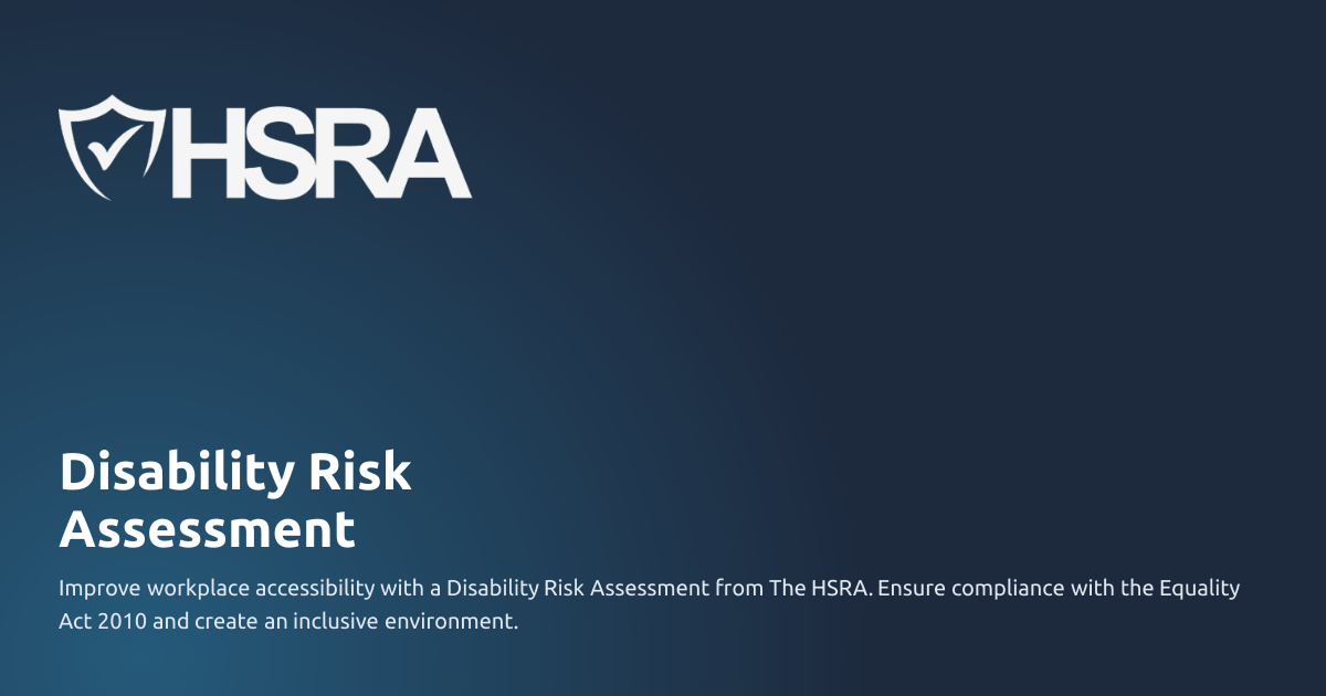 Disability Risk Assessment Template Disability Risk Assessment | Workplace Accessibility | The HSR